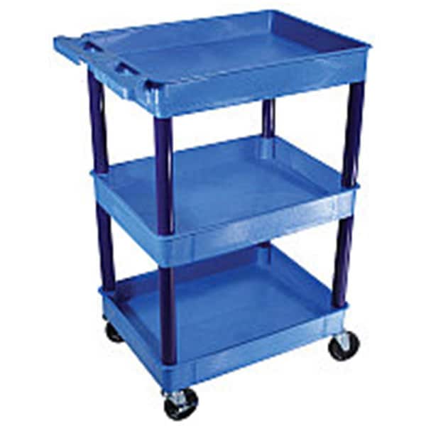 Abacus 24 in. W x 18 in. D x 40.5 in. H Three-Shelf Tub Cart - Blue AB375148 - main